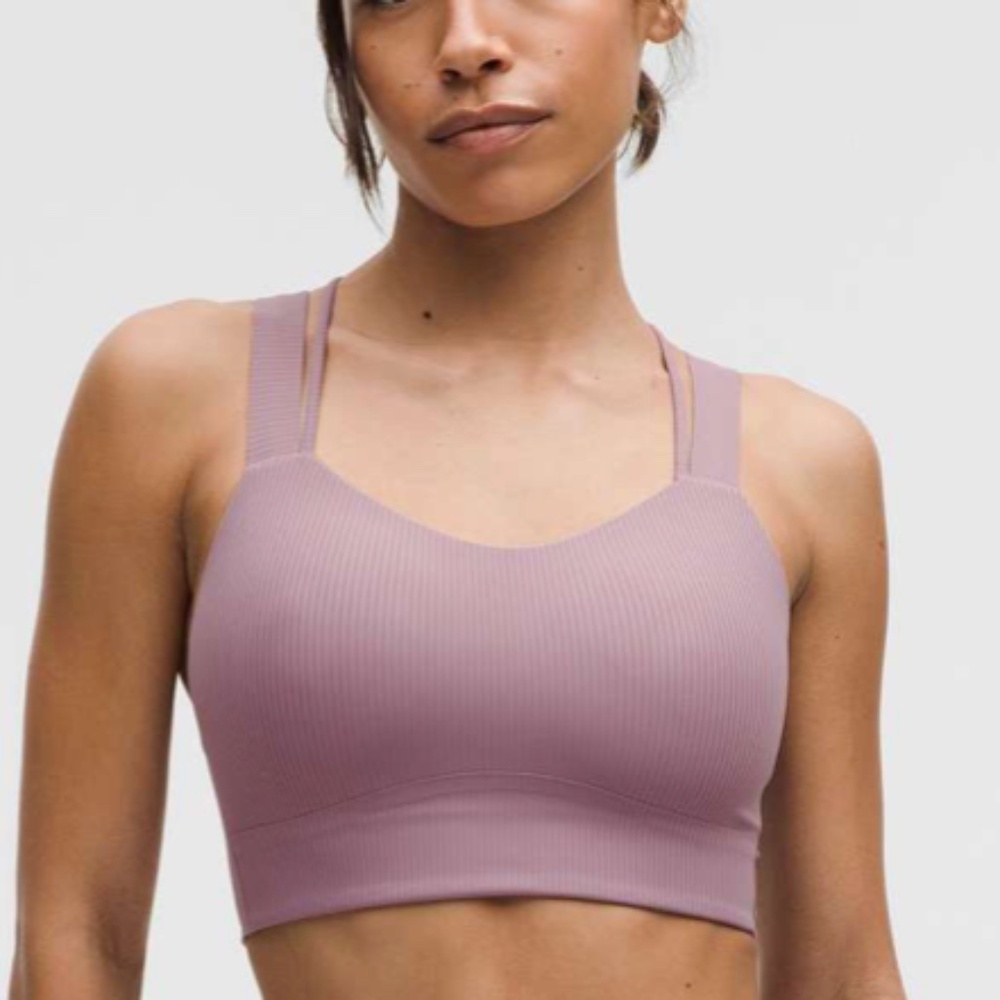 LULULEMON | Like a Cloud Ribbed Longline Bra – Light Support, D/DD Cup (size 4)